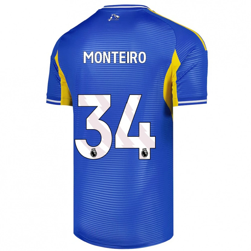 Danxen Heren Diogo Monteiro #34 Blauw Geel Uitshirt Uittenue 2025/26 T-Shirt