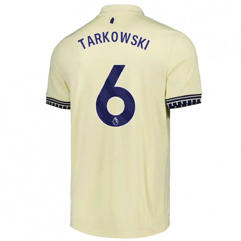 Danxen Heren James Tarkowski #6 Gebroken Wit Zwart Uitshirt Uittenue 2025/26 T-Shirt