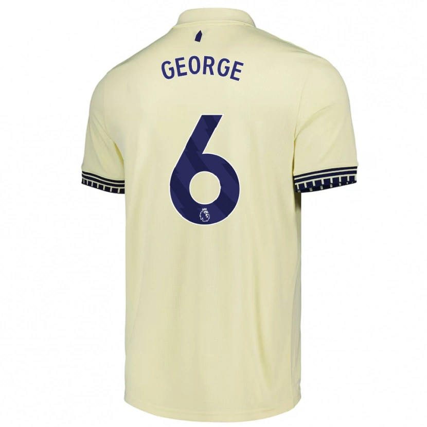 Danxen Heren Gabrielle George #6 Gebroken Wit Zwart Uitshirt Uittenue 2025/26 T-Shirt