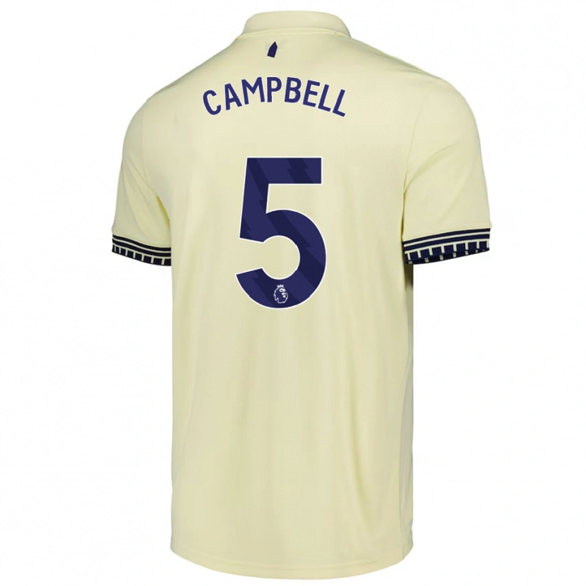 Danxen Heren Elijah Campbell #5 Gebroken Wit Zwart Uitshirt Uittenue 2025/26 T-Shirt