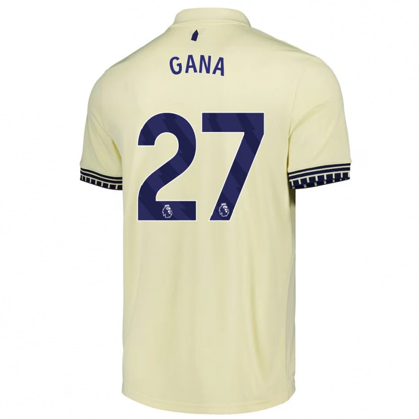 Danxen Heren Idrissa Gueye #27 Gebroken Wit Zwart Uitshirt Uittenue 2025/26 T-Shirt