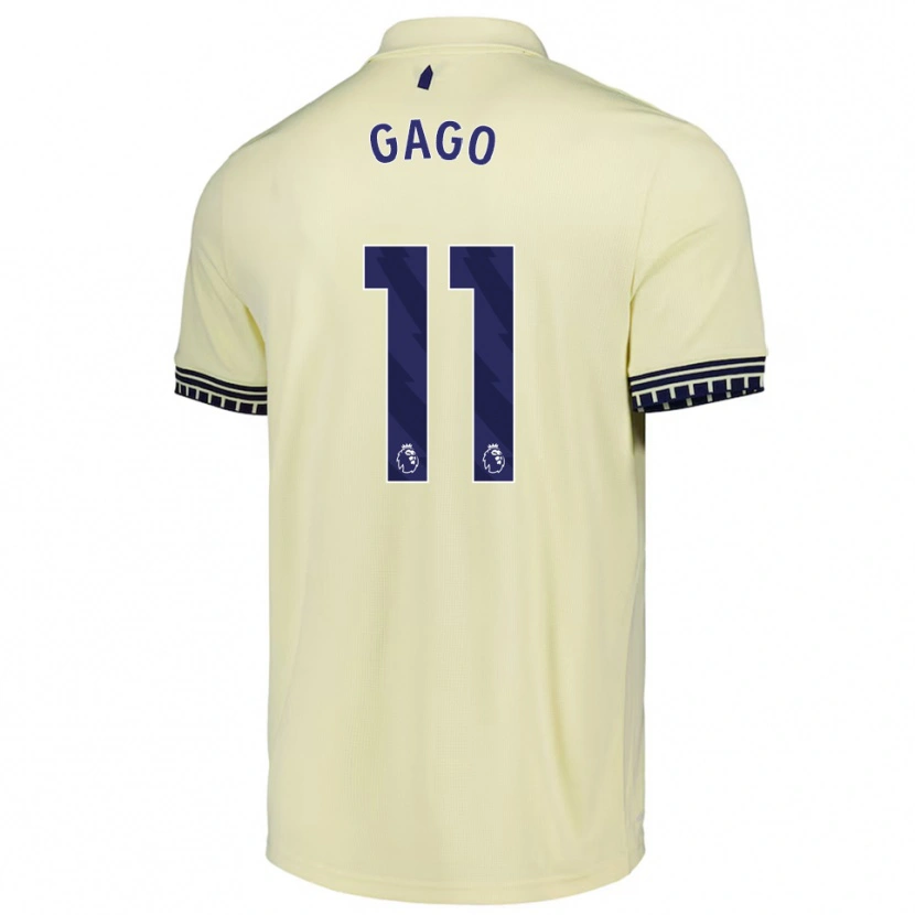Danxen Heren Kelly Gago #11 Gebroken Wit Zwart Uitshirt Uittenue 2025/26 T-Shirt