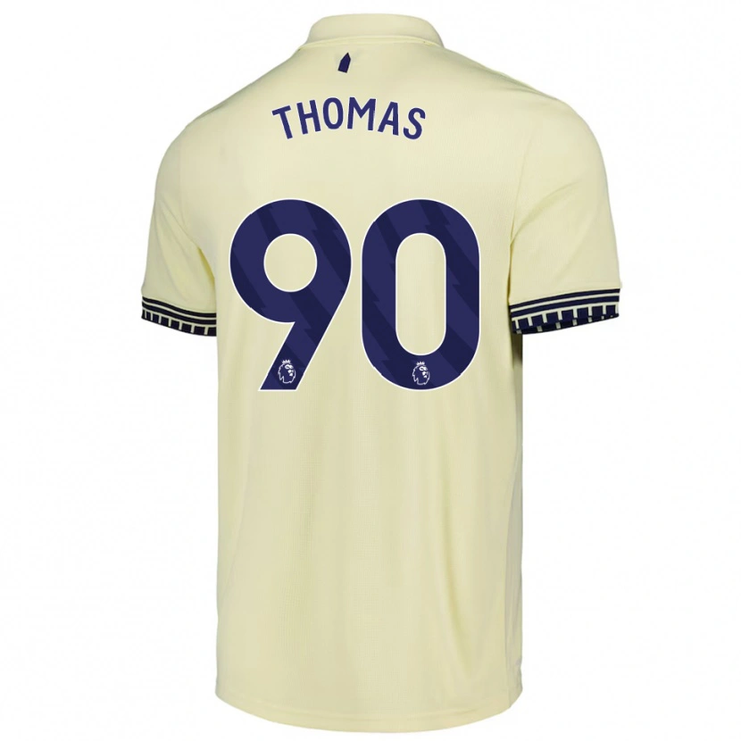 Danxen Heren Aled Thomas #90 Gebroken Wit Zwart Uitshirt Uittenue 2025/26 T-Shirt