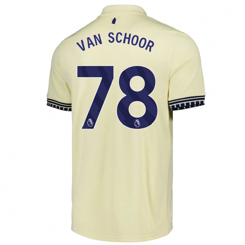Danxen Heren Joshua Van Schoor #78 Gebroken Wit Zwart Uitshirt Uittenue 2025/26 T-Shirt