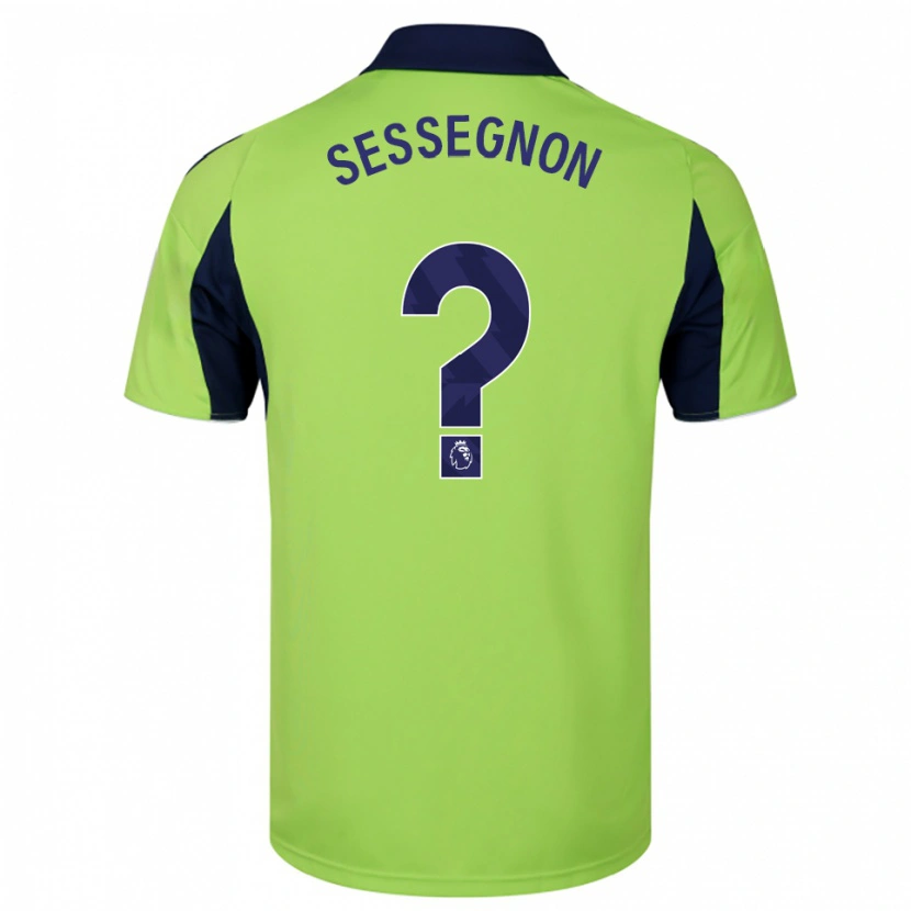 Danxen Heren Kayden Sessegnon #0 Groen Marineblauw Wit Uitshirt Uittenue 2025/26 T-Shirt