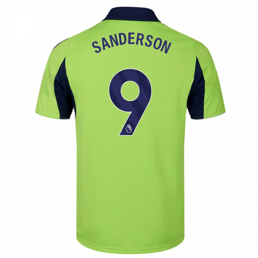 Danxen Heren Oliver Sanderson #9 Groen Marineblauw Wit Uitshirt Uittenue 2025/26 T-Shirt