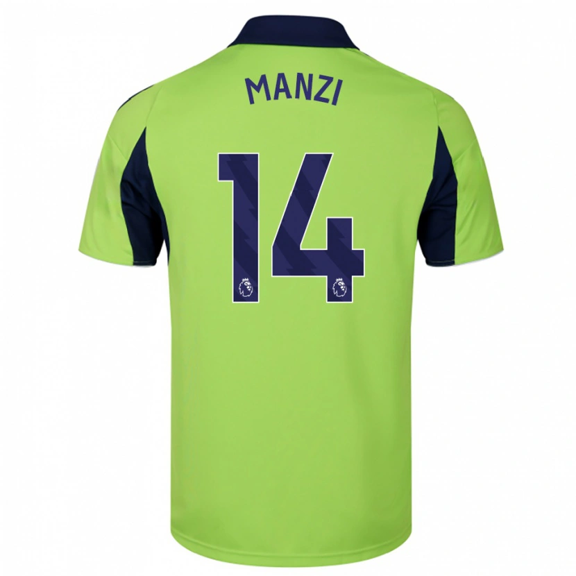 Danxen Heren Sophie Manzi #14 Groen Marineblauw Wit Uitshirt Uittenue 2025/26 T-Shirt