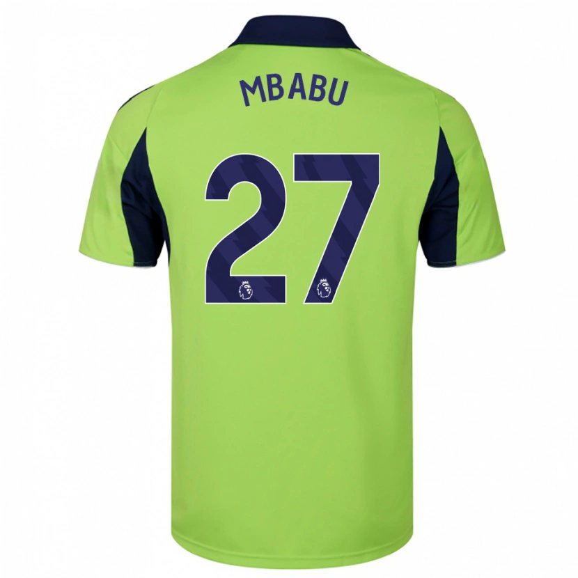 Danxen Heren Kevin Mbabu #27 Groen Marineblauw Wit Uitshirt Uittenue 2025/26 T-Shirt