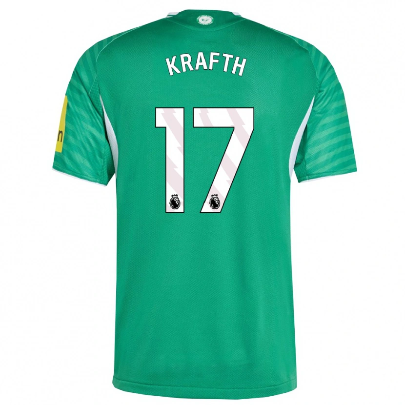 Danxen Heren Emil Krafth #17 Groen Wit Uitshirt Uittenue 2025/26 T-Shirt