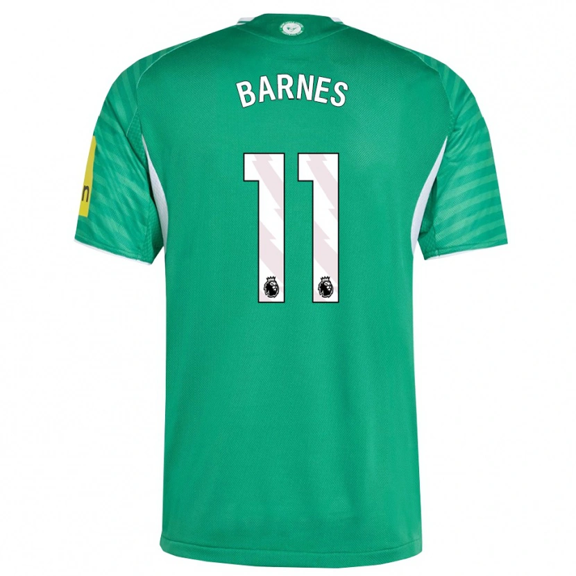 Danxen Heren Harvey Barnes #11 Groen Wit Uitshirt Uittenue 2025/26 T-Shirt