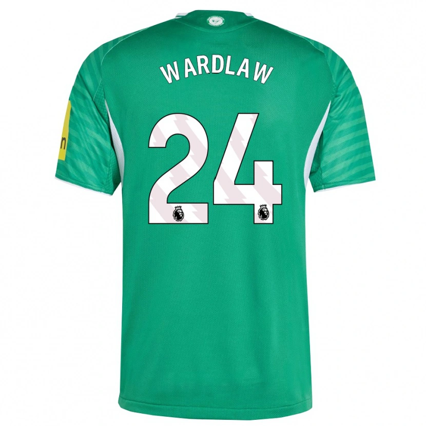 Danxen Heren Charlotte Wardlaw #24 Groen Wit Uitshirt Uittenue 2025/26 T-Shirt