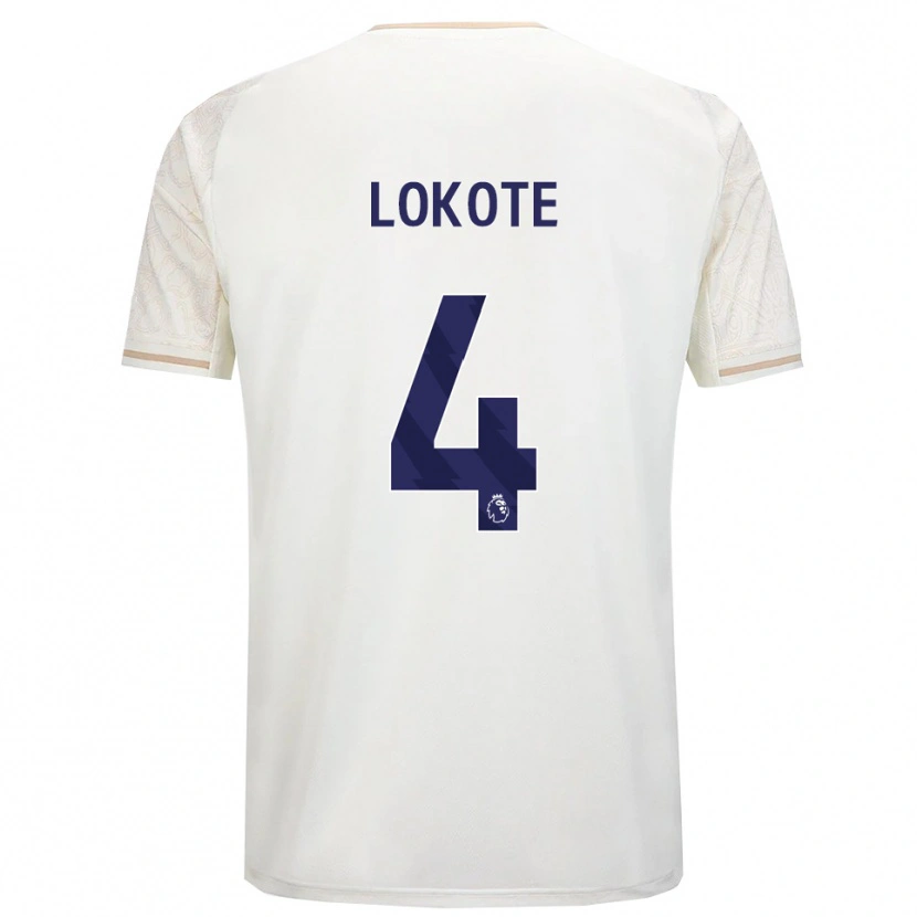 Danxen Heren Eleazar Lokote #4 Gebroken Wit Zwart Uitshirt Uittenue 2025/26 T-Shirt