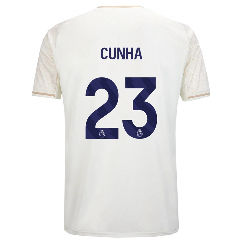Danxen Heren Jair Cunha #23 Gebroken Wit Zwart Uitshirt Uittenue 2025/26 T-Shirt