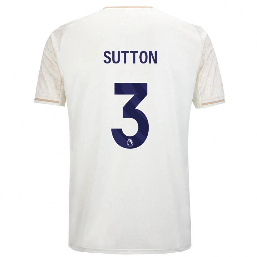 Danxen Heren Spencer Sutton #3 Gebroken Wit Zwart Uitshirt Uittenue 2025/26 T-Shirt