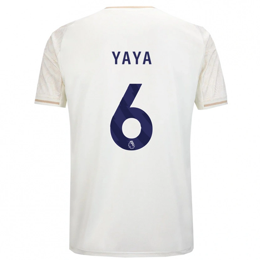 Danxen Heren Cherif Yaya #6 Gebroken Wit Zwart Uitshirt Uittenue 2025/26 T-Shirt