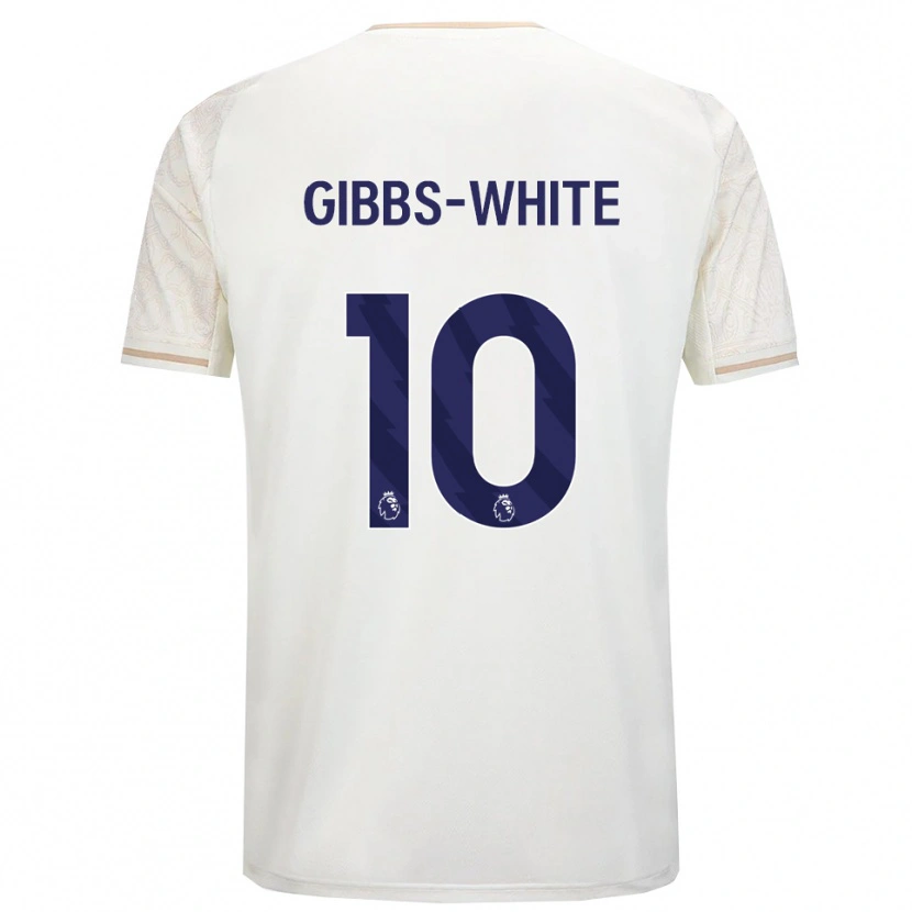 Danxen Heren Morgan Gibbs-White #10 Gebroken Wit Zwart Uitshirt Uittenue 2025/26 T-Shirt