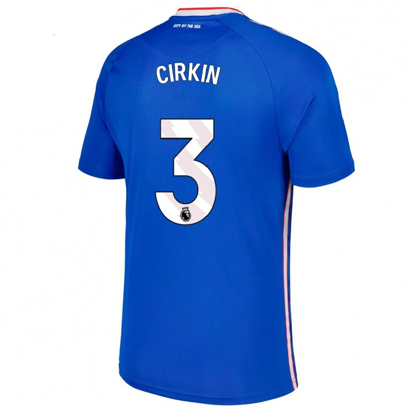 Danxen Heren Dennis Cirkin #3 Blauw Wit Uitshirt Uittenue 2025/26 T-Shirt