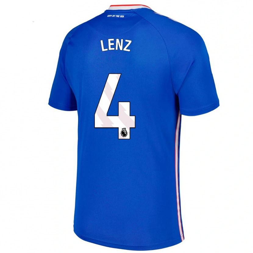 Danxen Heren Elias Lenz #4 Blauw Wit Uitshirt Uittenue 2025/26 T-Shirt
