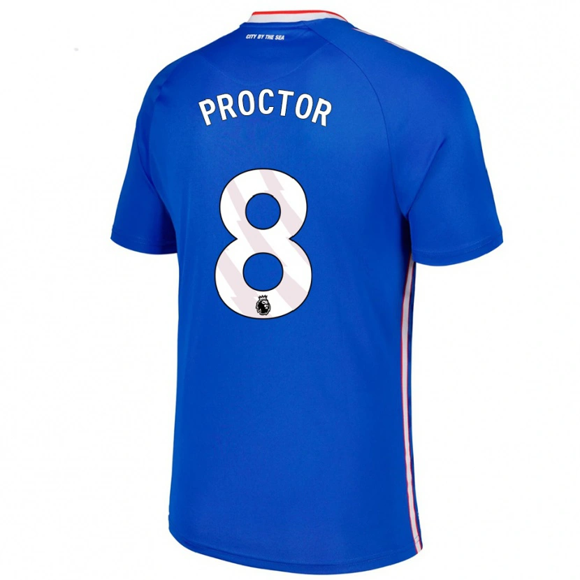 Danxen Heren Tom Proctor #8 Blauw Wit Uitshirt Uittenue 2025/26 T-Shirt