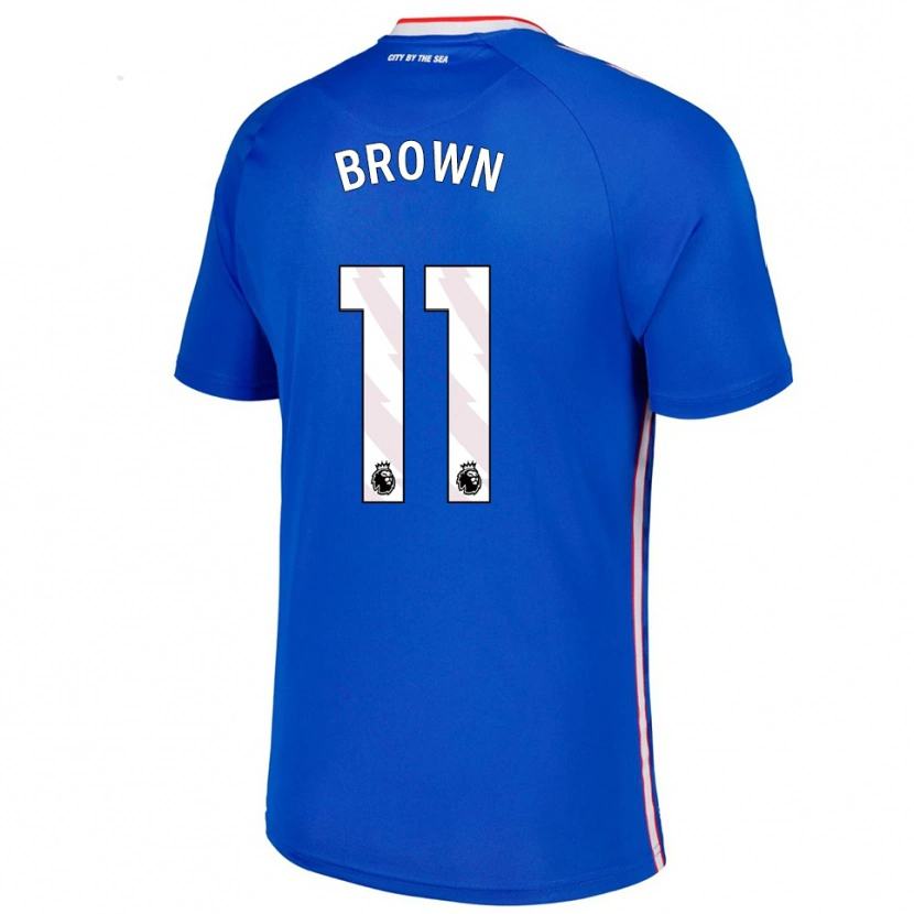 Danxen Heren Jessica Brown #11 Blauw Wit Uitshirt Uittenue 2025/26 T-Shirt