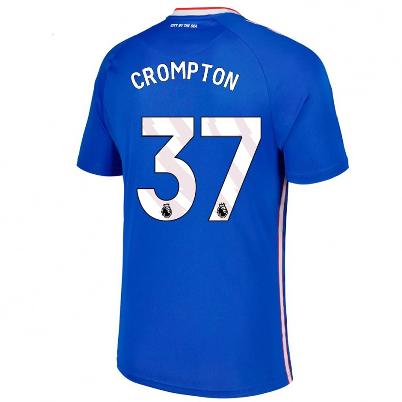 Danxen Heren Ben Crompton #37 Blauw Wit Uitshirt Uittenue 2025/26 T-Shirt