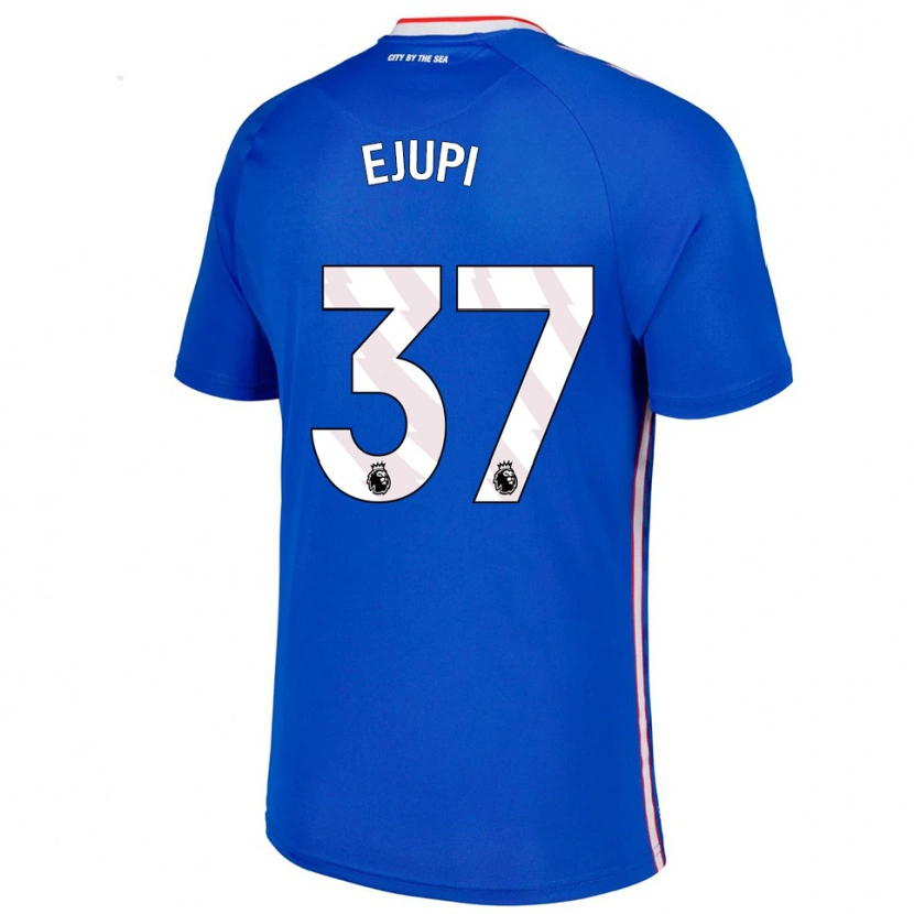 Danxen Heren Elizabeta Ejupi #37 Blauw Wit Uitshirt Uittenue 2025/26 T-Shirt