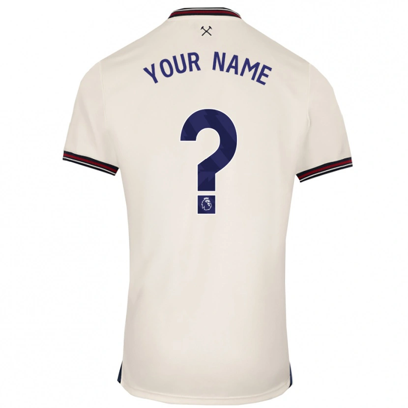 Danxen Heren Uw Naam #0 Gebroken Wit Uitshirt Uittenue 2025/26 T-Shirt