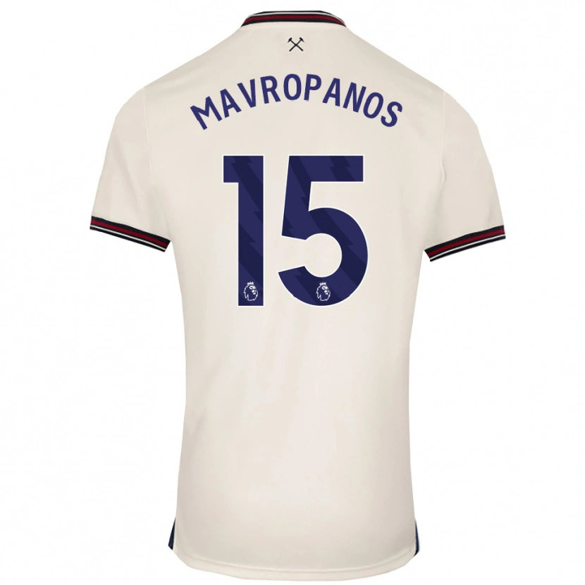 Danxen Heren Konstantinos Mavropanos #15 Gebroken Wit Uitshirt Uittenue 2025/26 T-Shirt