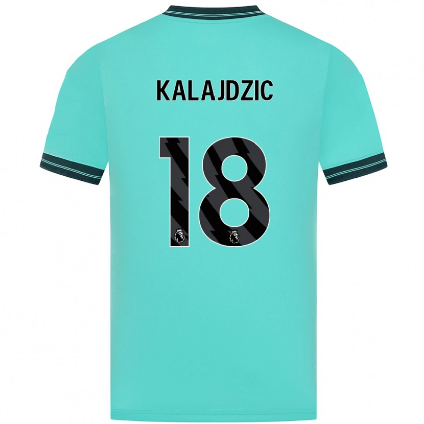 Danxen Heren Sasa Kalajdzic #18 Hemelsblauw Groen Uitshirt Uittenue 2025/26 T-Shirt