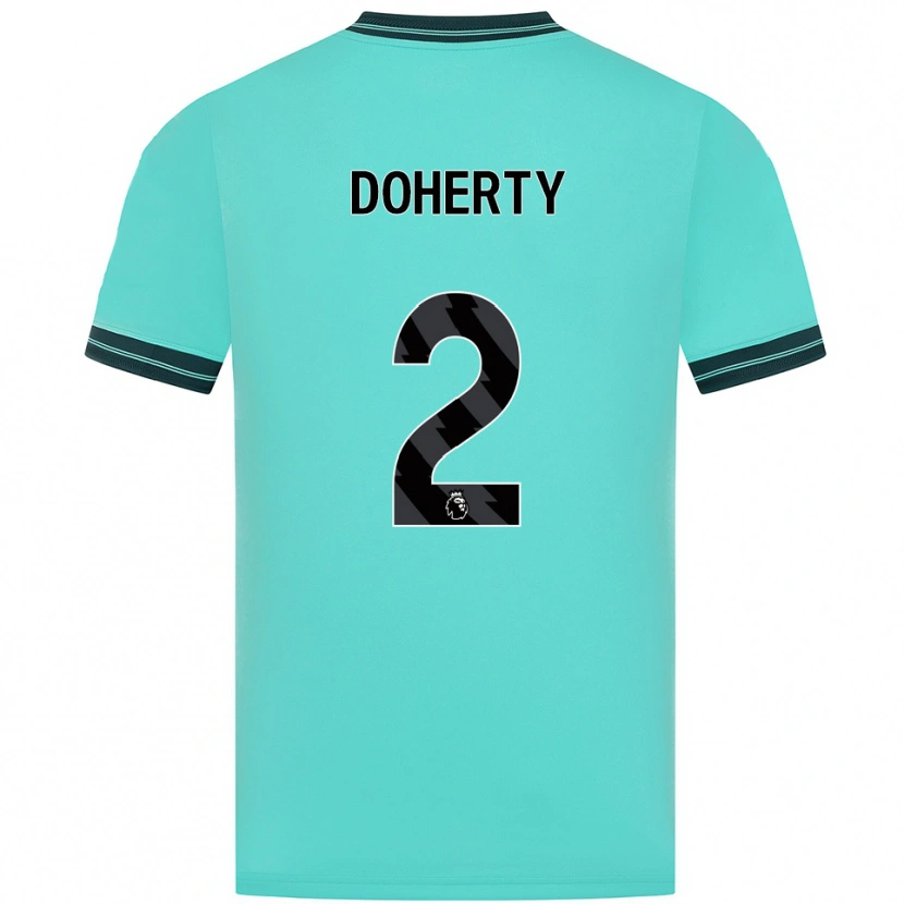 Danxen Heren Matt Doherty #2 Hemelsblauw Groen Uitshirt Uittenue 2025/26 T-Shirt