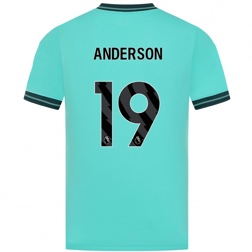 Danxen Heren Becky Anderson #19 Hemelsblauw Groen Uitshirt Uittenue 2025/26 T-Shirt