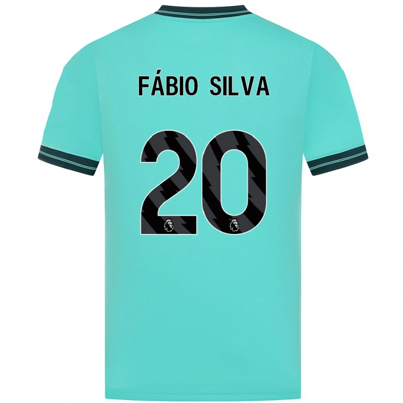 Danxen Heren Fábio Silva #20 Hemelsblauw Groen Uitshirt Uittenue 2025/26 T-Shirt