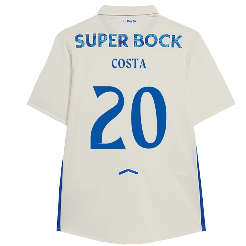 Danxen Heren Alberto Costa #20 Wit Blauw Thuisshirt Derde Tenue 2025/26 T-Shirt