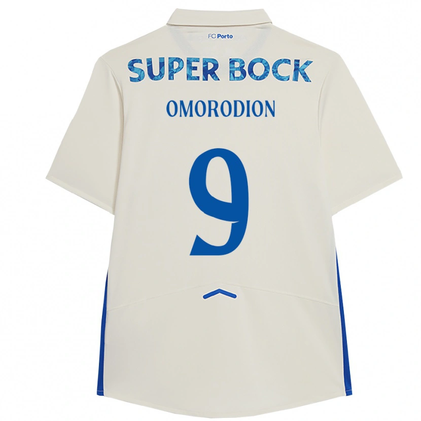 Danxen Heren Samu Aghehowa #9 Wit Blauw Thuisshirt Derde Tenue 2025/26 T-Shirt