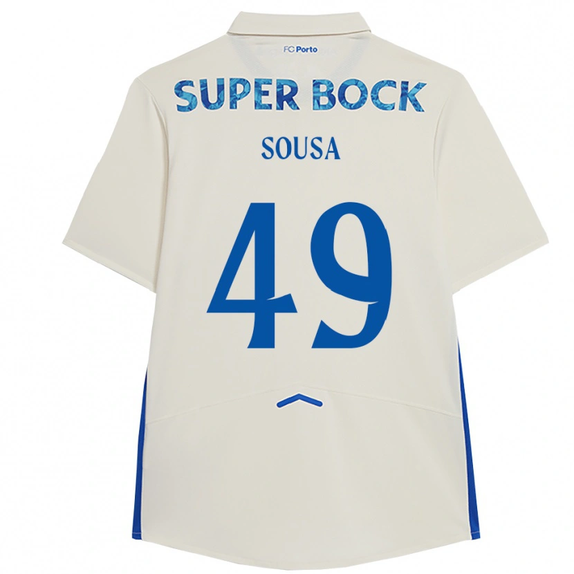 Danxen Heren Gonçalo Sousa #49 Wit Blauw Thuisshirt Derde Tenue 2025/26 T-Shirt