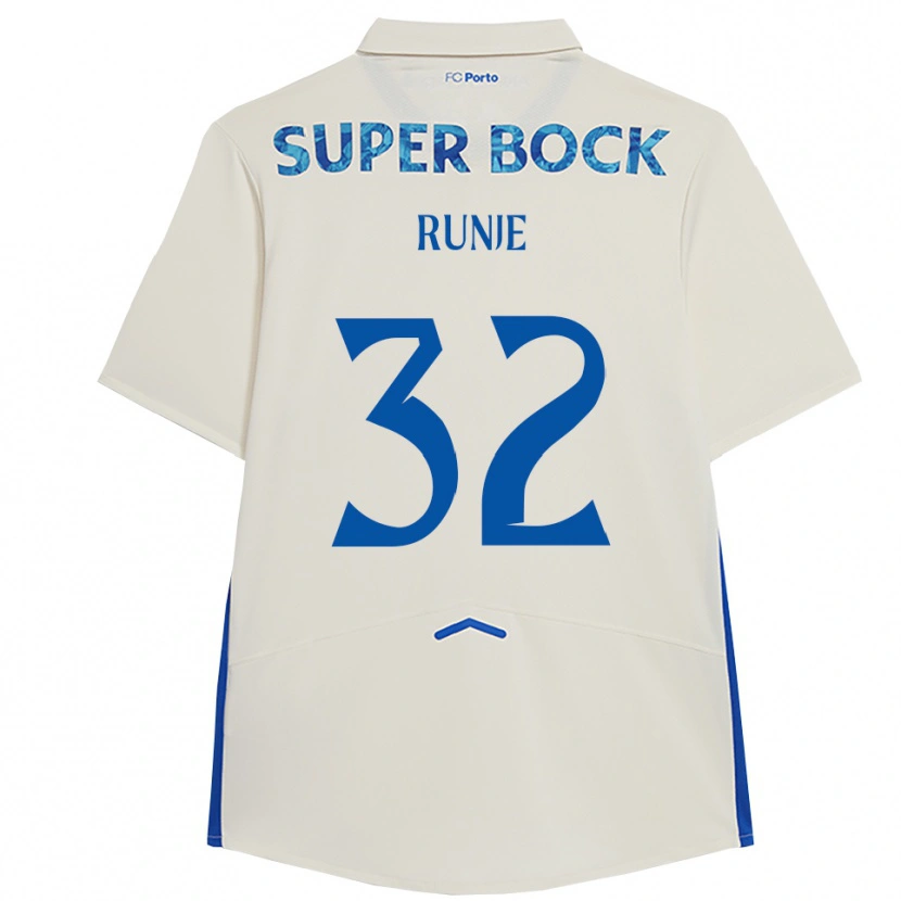 Danxen Heren Roko Runje #32 Wit Blauw Thuisshirt Derde Tenue 2025/26 T-Shirt