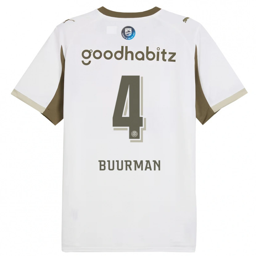 Danxen Heren Veerle Buurman #4 Wit Grijs Thuisshirt Derde Tenue 2025/26 T-Shirt
