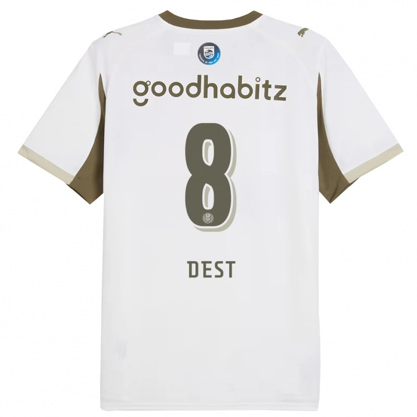 Danxen Heren Sergiño Dest #8 Wit Grijs Thuisshirt Derde Tenue 2025/26 T-Shirt