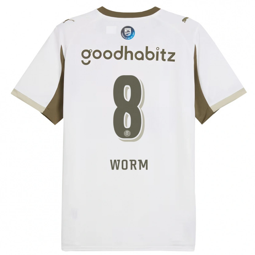Danxen Heren Siri Worm #8 Wit Grijs Thuisshirt Derde Tenue 2025/26 T-Shirt