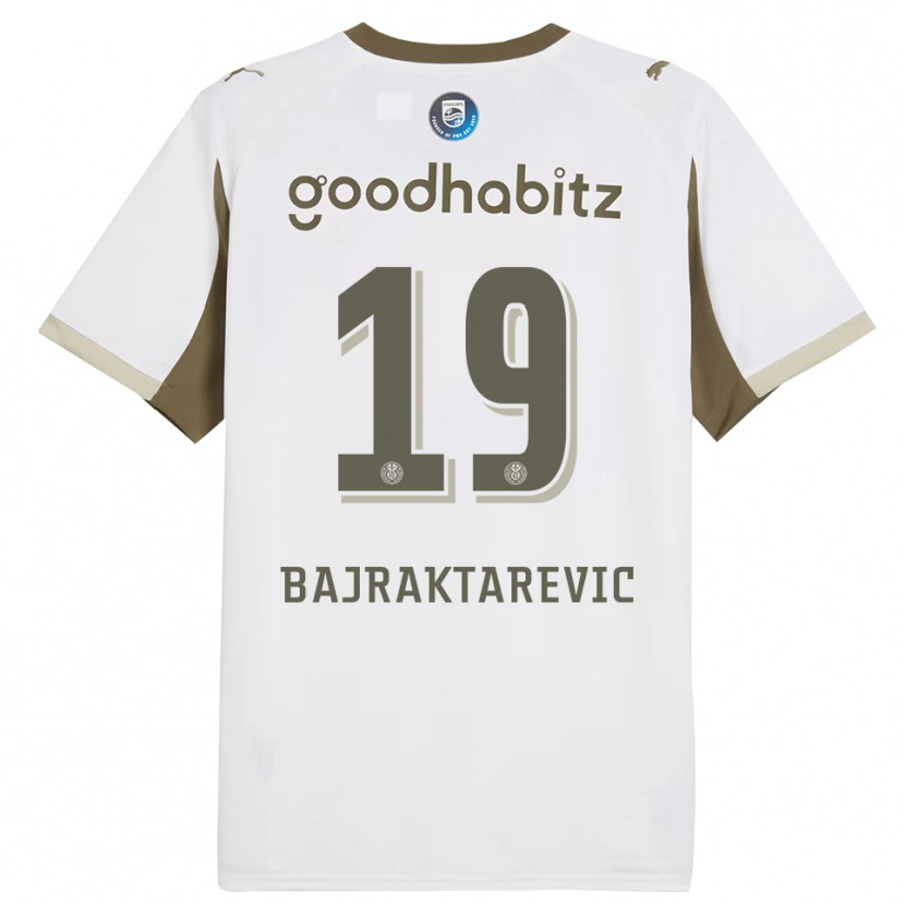 Danxen Heren Esmir Bajraktarević #19 Wit Grijs Thuisshirt Derde Tenue 2025/26 T-Shirt