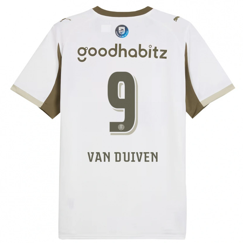 Danxen Heren Robin Van Duiven #9 Wit Grijs Thuisshirt Derde Tenue 2025/26 T-Shirt