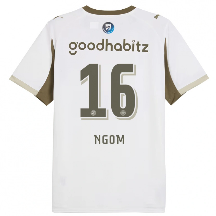 Danxen Heren Khadim Ngom #16 Wit Grijs Thuisshirt Derde Tenue 2025/26 T-Shirt