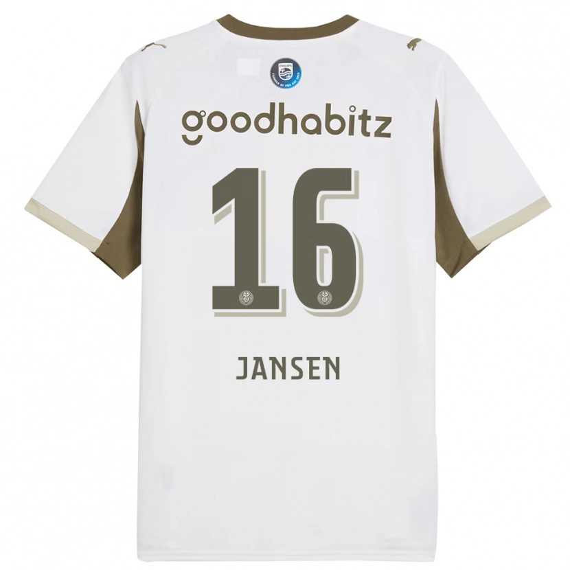 Danxen Heren Sem Jansen #16 Wit Grijs Thuisshirt Derde Tenue 2025/26 T-Shirt