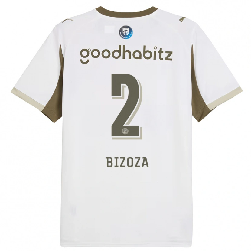 Danxen Heren Kevin Bizoza #2 Wit Grijs Thuisshirt Derde Tenue 2025/26 T-Shirt
