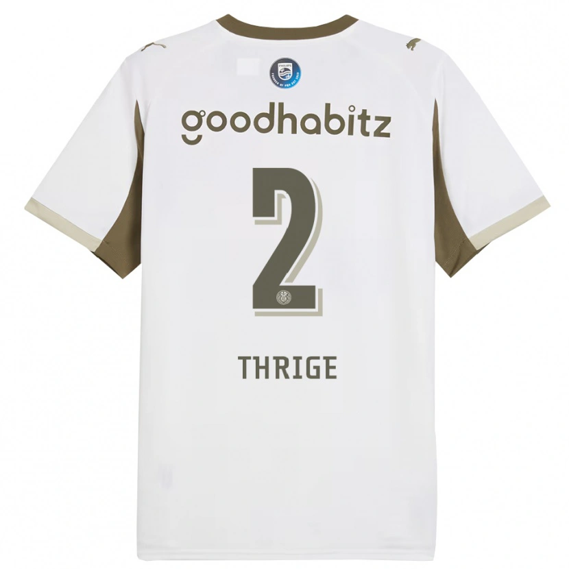 Danxen Heren Sara Thrige #2 Wit Grijs Thuisshirt Derde Tenue 2025/26 T-Shirt