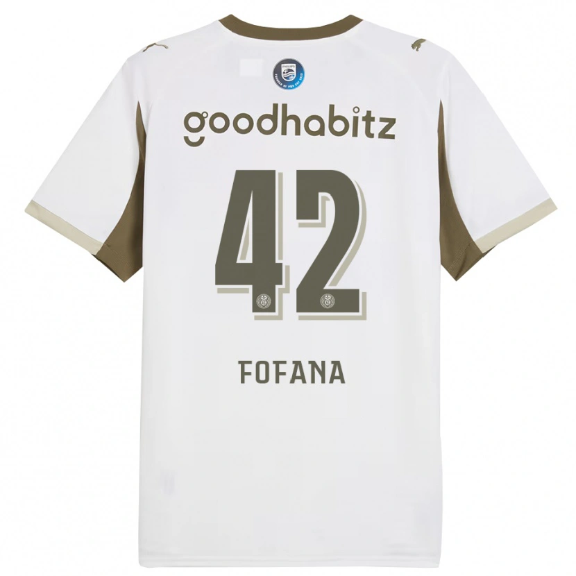 Danxen Heren Fode Fofana #42 Wit Grijs Thuisshirt Derde Tenue 2025/26 T-Shirt