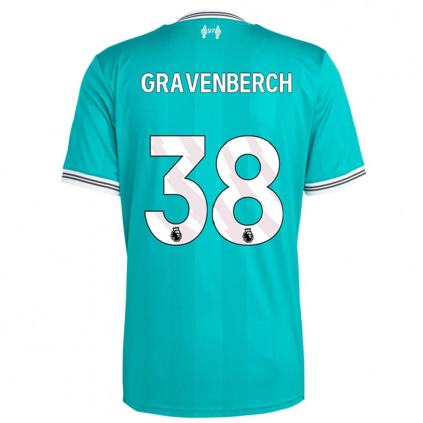 Danxen Heren Ryan Gravenberch #38 Groen Wit Thuisshirt Derde Tenue 2025/26 T-Shirt
