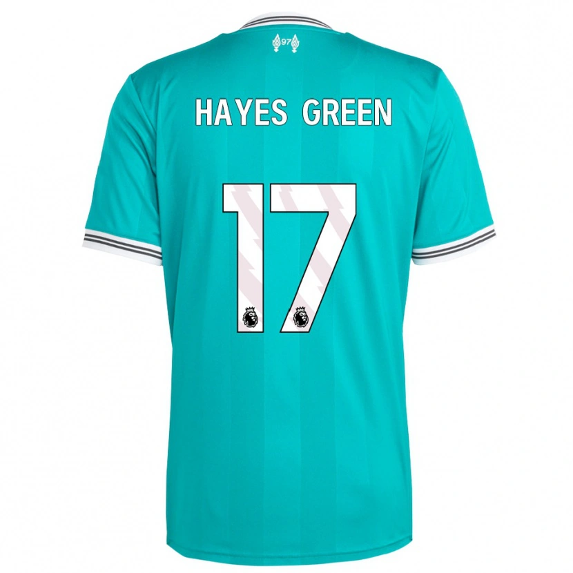 Danxen Heren Charlie Hayes-Green #17 Groen Wit Thuisshirt Derde Tenue 2025/26 T-Shirt