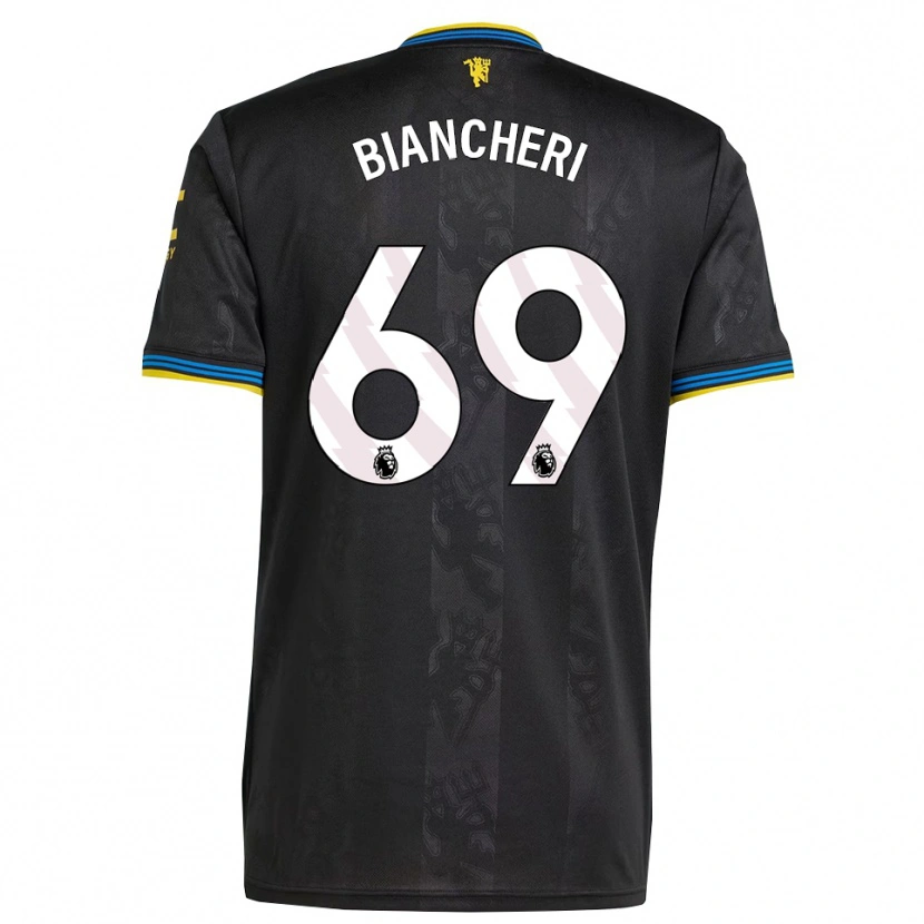 Danxen Heren Gabriele Biancheri #69 Zwart Geel Blauw Thuisshirt Derde Tenue 2025/26 T-Shirt