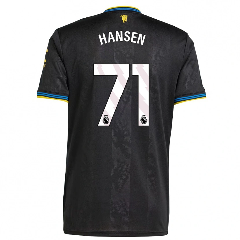 Danxen Heren Isak Hansen-Aaroen #71 Zwart Geel Blauw Thuisshirt Derde Tenue 2025/26 T-Shirt